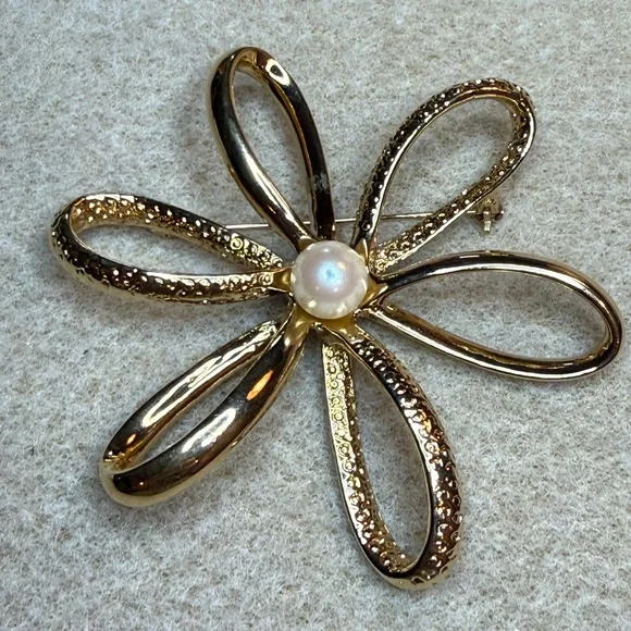 Vintage Park Lane Floral Ribbon Brooch - Picture 1 of 4